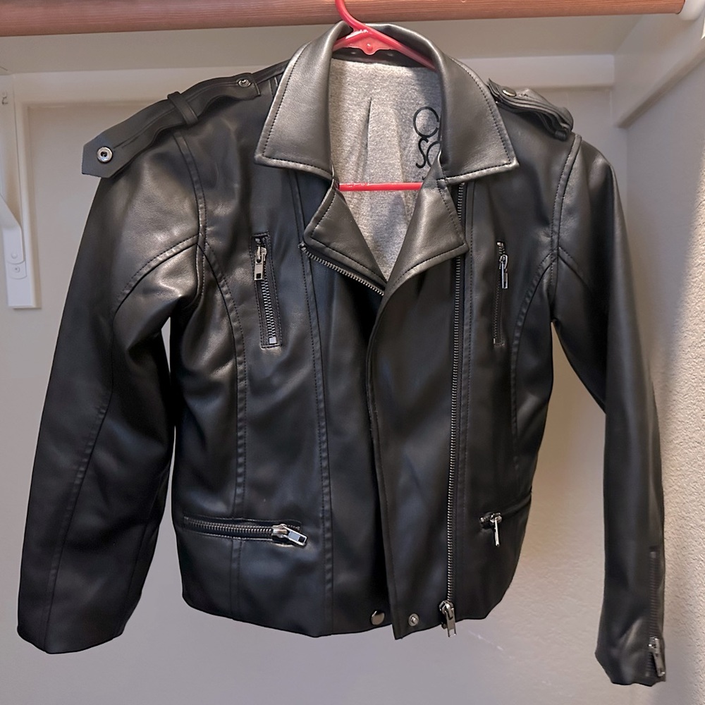 Chaser Kids Matte Vegan Leather Moto Jacket